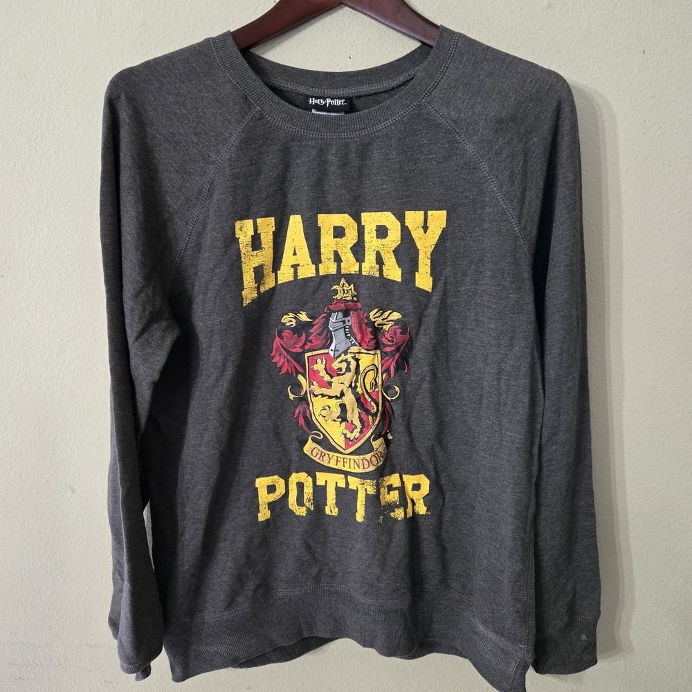 Harry Potter Gryffindor Youth Long Sleeve Sweatshirt Size XL 15-17 Grey Pullover